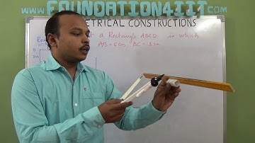 How to Construct a Rectangle When its two adjacent sides are given