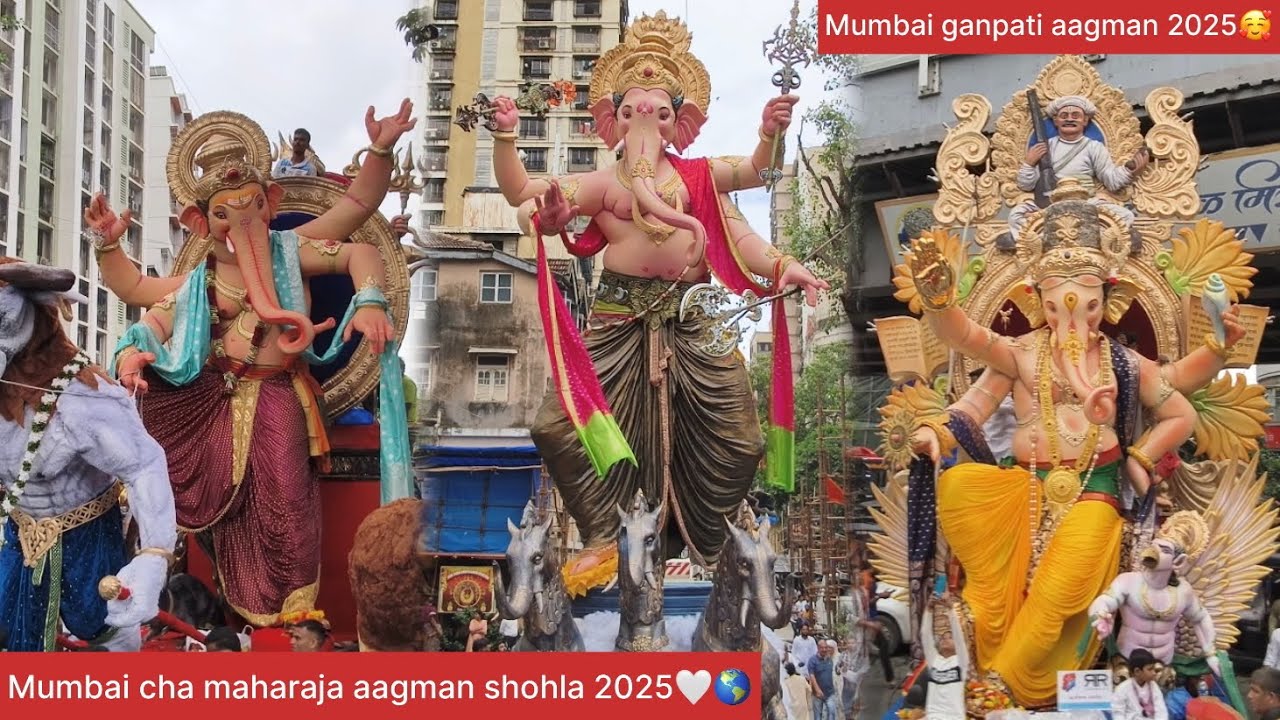 Mumbai cha maharaja aagman shohla 2025🤍🌎Mumbai cha peshwa/ Andheri cha vighnaharta aagamn 2025🥰