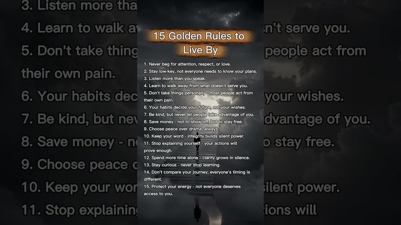 15 Golden rules to Live by I 