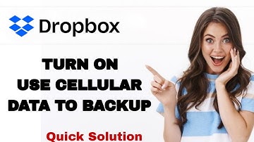 How To Turn On Use Cellular Data To Backup On DropBox App | Step By Step