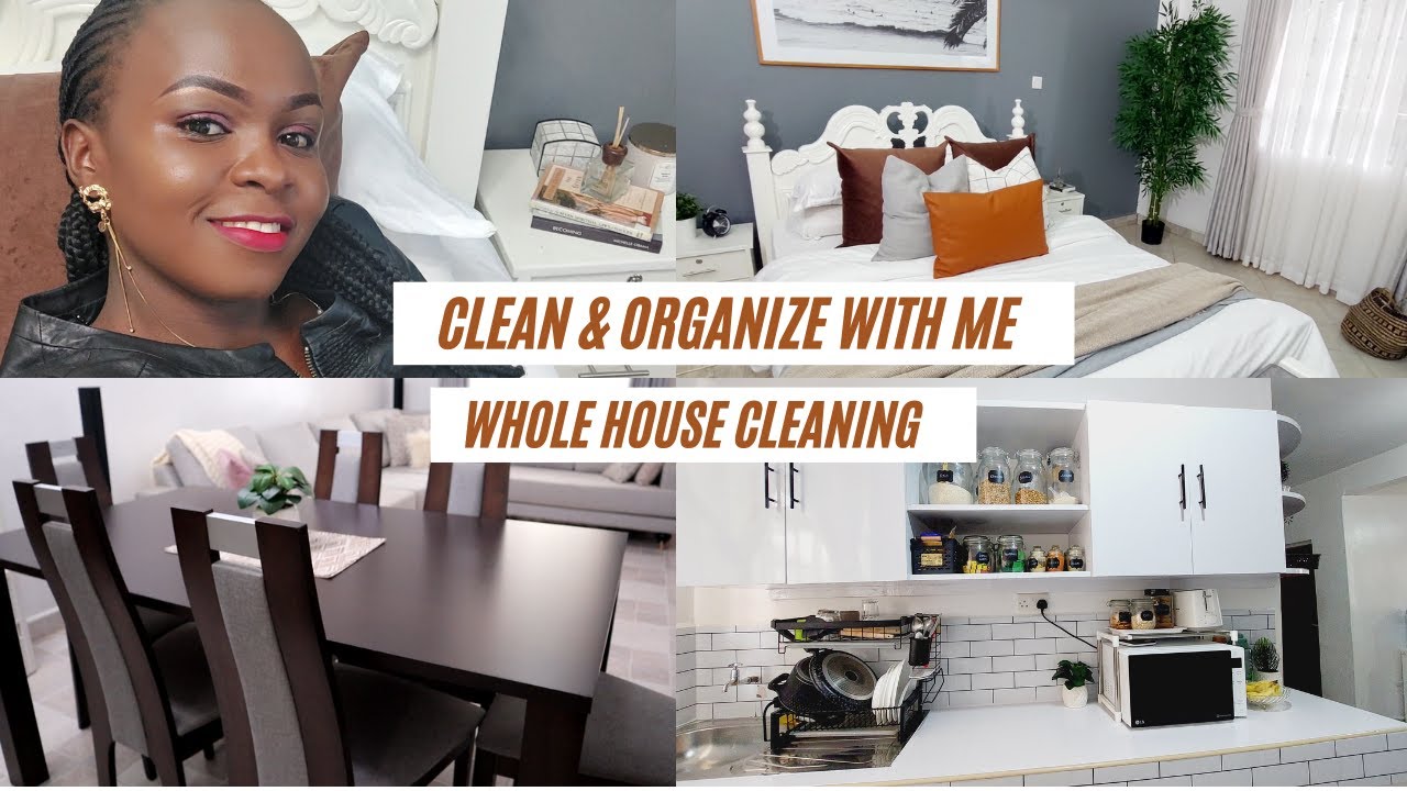 CLEAN WITH ME//Whole House Cleaning and Organizing/Bedroom, Kitchen & Living Room Cleaning