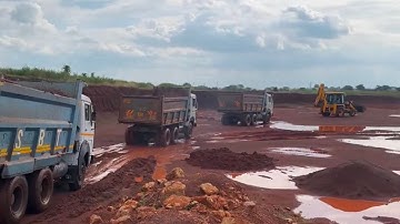 JCB Loading Red Mud 🔥 | TATA Tipper Work for Fish Pond