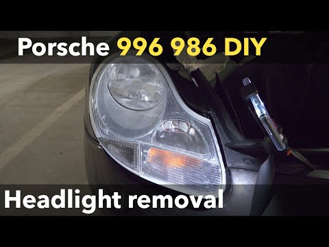 Porsche 911 996 Boxster 986 Headlight Removal and bulb replacement