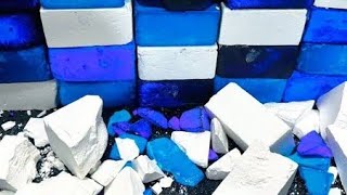 Soft Blue dyed & pj fresh blocks + 3D 💙 w CC Blocks Crush ASMR 🤍💙 Oddlysatisfying #gymchalk  screenshot 1