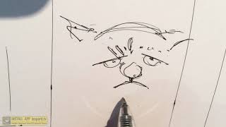 Lennie the Leopard drawing - he is somewhat sad