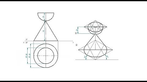 Isometric Projection|*A hemisphere of 40 mm diameter is.....*|Solid edge CAED 2023 VTU|@Bebooptube