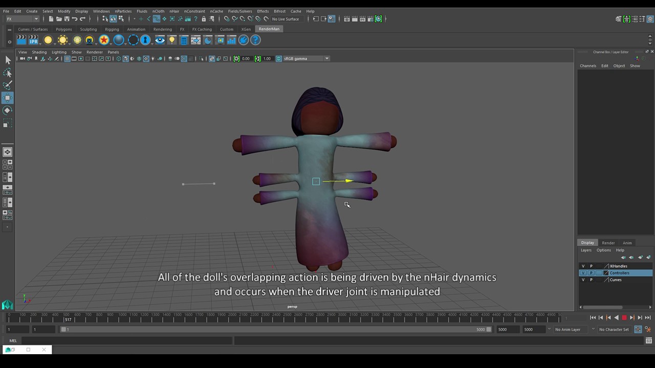 Doll Rig Using Maya nHair by Jess Wrubel - YouTube