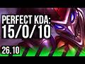 SHACO vs GRAVES (JGL) | Perfect KDA: 15/0/10 | KR Master | 26.10