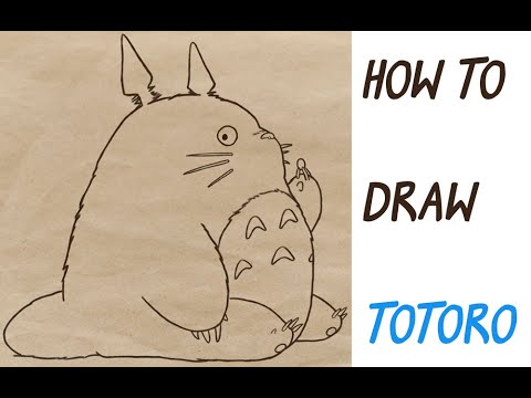 How To Draw Totoro From My Neighbor Totoro Easy Step By Step Drawing Tutorial Youtube