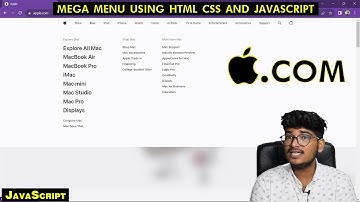 Mega menu using html CSS and JavaScript | Mega Menu apple.com | Html, CSS and JavaScript |Deepak sir