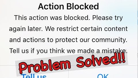 How to Fix/remove action blocked on Instagram | 2020