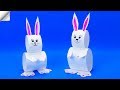 Pques des ides de bricolage papier lapin  artisanat en papier pour les enfants