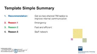 KCB205 Executive Summary - Instructions & Template