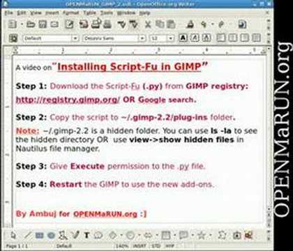 Installing Script-FU (.py) ::OPENMaRUN.org