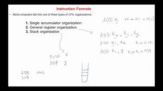 Computer System Architecture ch 8 - instruction formats