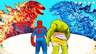 Godzilla Fire VS Hulk & Godzilla Ice VS Spider Man PS4