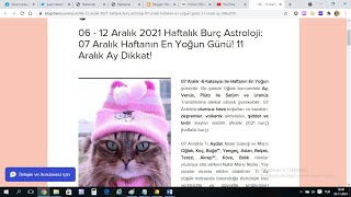 06 - 12 Aralık 2021 Haftalık Burç Astroloji: 07 Aralık Haftanın En Yoğun Günü! 11 Aralık Ay Dikkat!