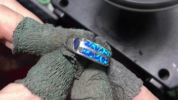 Removing SCRATCHES from an Opal Inlay Silver Ring