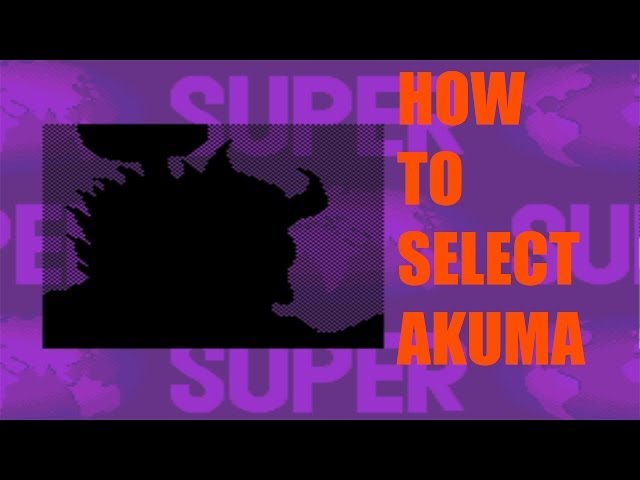 Super Street Fighter II: Turbo - How to select Akuma 