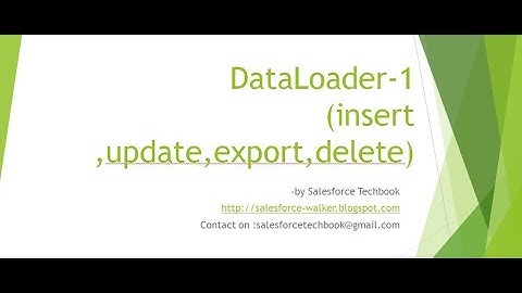 Dataloader-1(insert,update,export & delete)