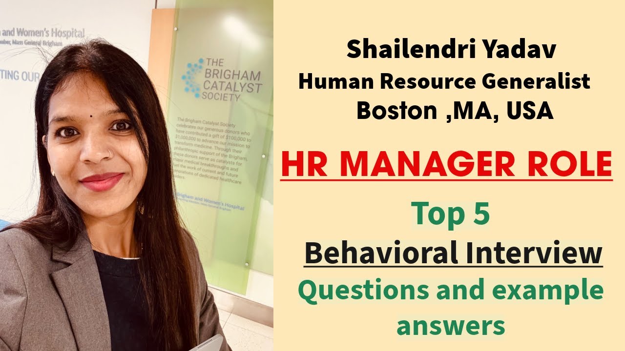 Top 5 BEHAVIORAL interview questions and answers for HR MANAGER role ...
