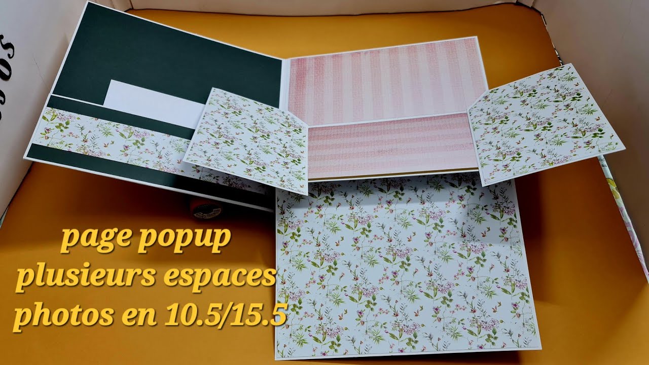une idée de page popup pour  album. SCRAPBOOKING.