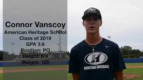 Connor Vanscoy Baseball Highlight Video