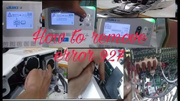 Juki LK 1900B SS Bartack sewing machine how to remove error 927