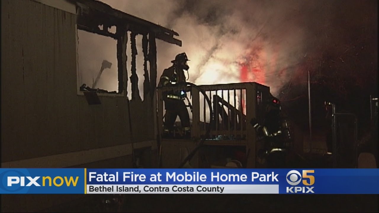 Woman Killed In Mobile Home Fire On Bethel Island - YouTube