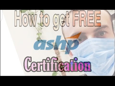 How to get free ashp certification