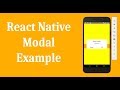React Native Modal example part I - Simple Modal Popup