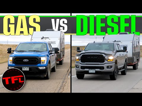 Video Diesel Ram 2500 Cummins vs Ford F-150 Hybrid Towing... - youtube