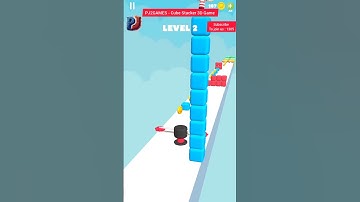 Cube Stacker 3D Game Level 2 #Gameplay #racegame #rungame #cubestacker