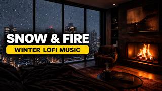 Winter Lofi Music (No Ads) | Snow Falling Outside, Fireplace Inside | 10 Hours to Relax & Study screenshot 4