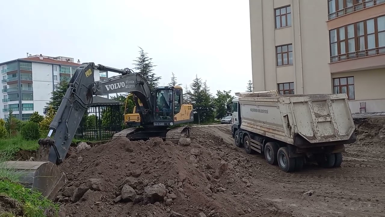 VOLVO EC 210 CL EKSKAVATÖR HAFRİYAT YÜKLEME / VOLVO EC 210 CL EXCAVATOR EARTHMOVING LOADING