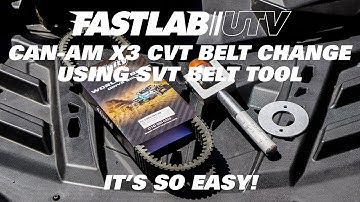 FastLab UTV Can-Am X3 belt change using the STV belt tool. It