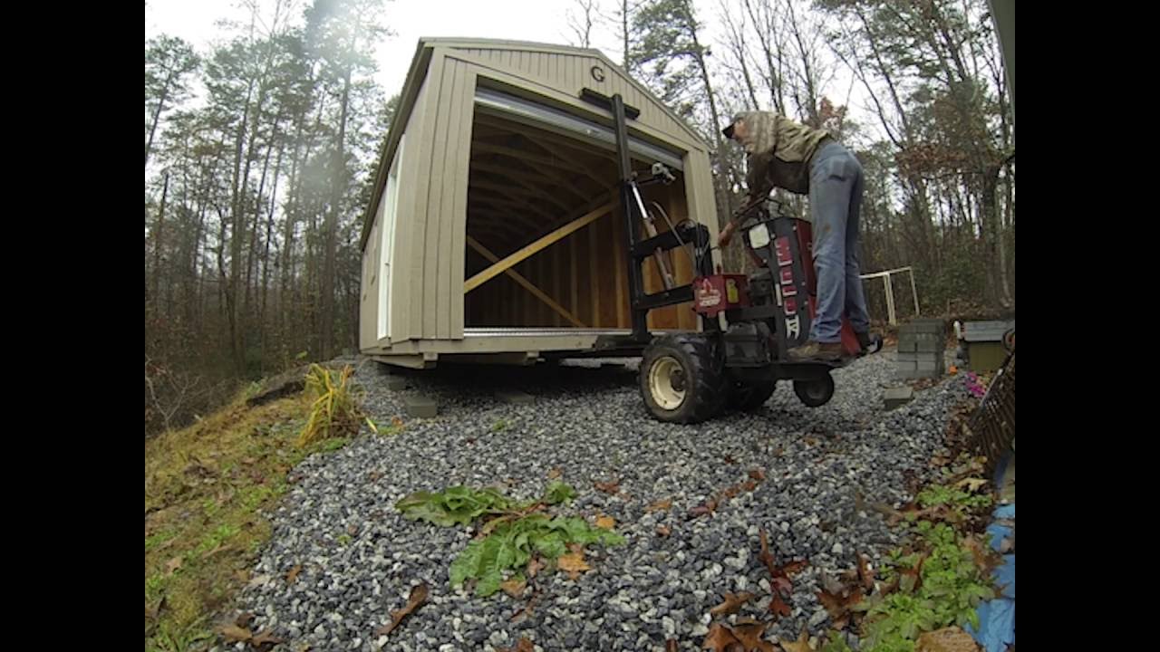 Graceland portable building delivery and setup (shed 