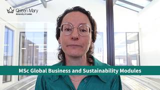 MSc Global Business and Sustainability Modules at Queen Mary University of London