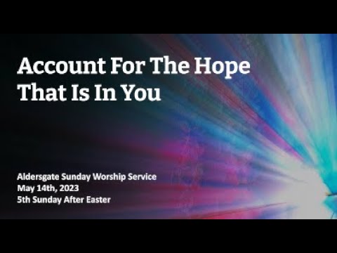 Sunday Worship, 05.14.