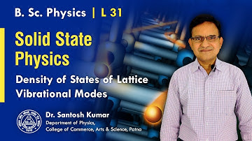 31. Density of States of Lattice Vibrational Modes | Solid State Physics | B.Sc Physics
