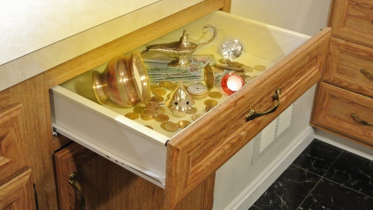 Secret Storage In A Kitchen Cabinet Youtube
