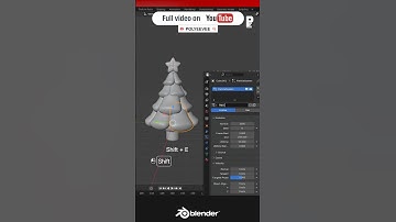 Fluffy Christmas Tree Modeling in Blender #blender #polyeevee #tutorial