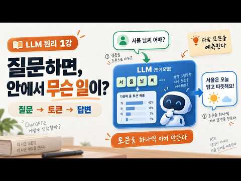 AI 답변의 비밀: 토큰, 확률, 검색의 역할 15분 정리 [LLM 원리 1강]