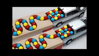 Flatbed Trailer Truck Potholes Transport Car Rescue - Cars vs Deep Water - BeamNG.drive