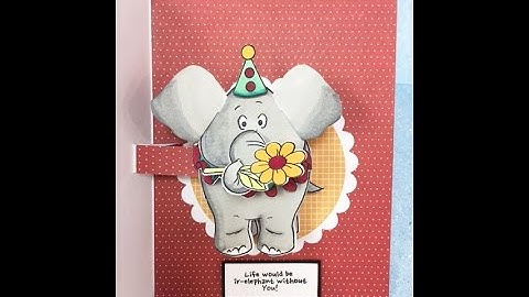 Paper Wishes: Elephant Popcard by Art Impressions