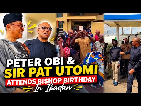 Peter Obi & Pat Utomi at the 88th birthday of His Grace, Most Rev. Dr. Felix Alaba Job, in Ibadan