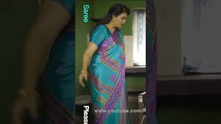 200 Hot Aunty Silky Satin Saree Tamil Serial Actress Hot Chubby Tamil Aunty Series - 5
