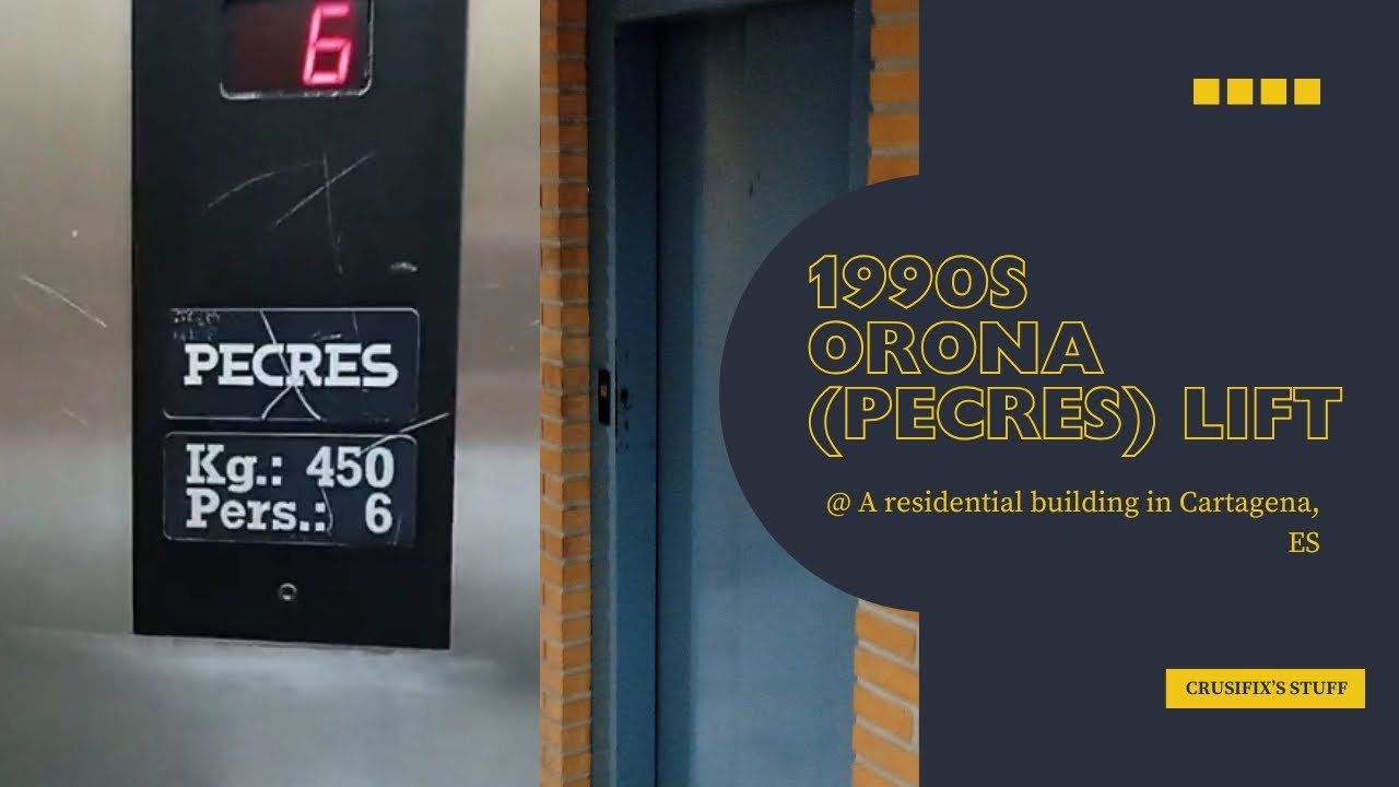 Rare! 1990s Orona (Install by Pecres) lift at a residential building - Cartagena, ES