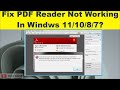 How to Fix PDF Reader Not Working In Windows 11/10/8/7 Adobe Reader DC(solved) - 2022