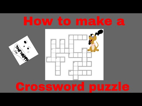 Video: How To Draw A Crossword Puzzle In Word